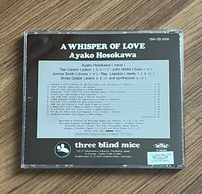 Ayako Hosokawa – A Whisper of Love, TBM CD 5039, Japan, NM | eBay