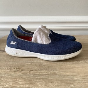 skechers go walk denim blue