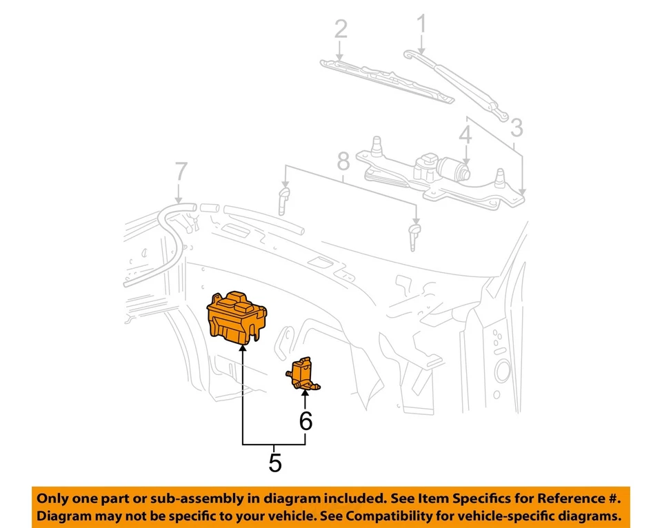 Used Washer Fluid Reservoir fits: 1999 Ford Expedition low fluid sensor Grade A - Image 3 of 4