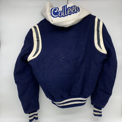 DeLONG / スタジャン/L/ウール/NVY VTG 1970s DeLong Sportswear Navy Blue Varsity Letterman Jacket w