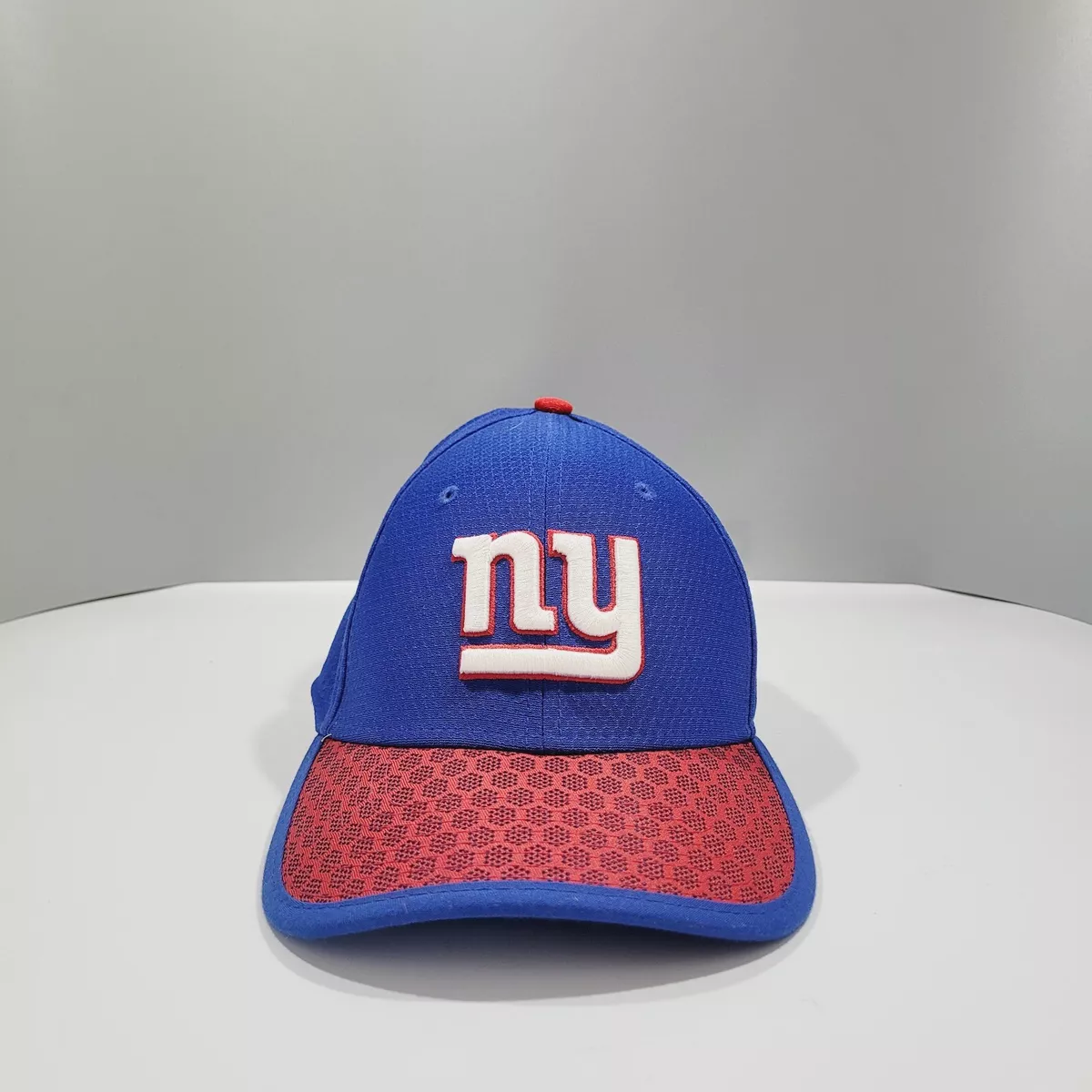 New York Giants Hat Mens Medium Large Blue Red Plain Logo NFL Football Cap