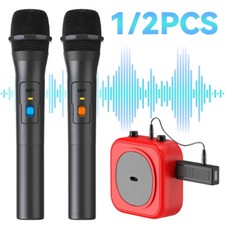 Handheld Mic. System Wireless Microphone Karaoke Professional VHF w/USB Receiver