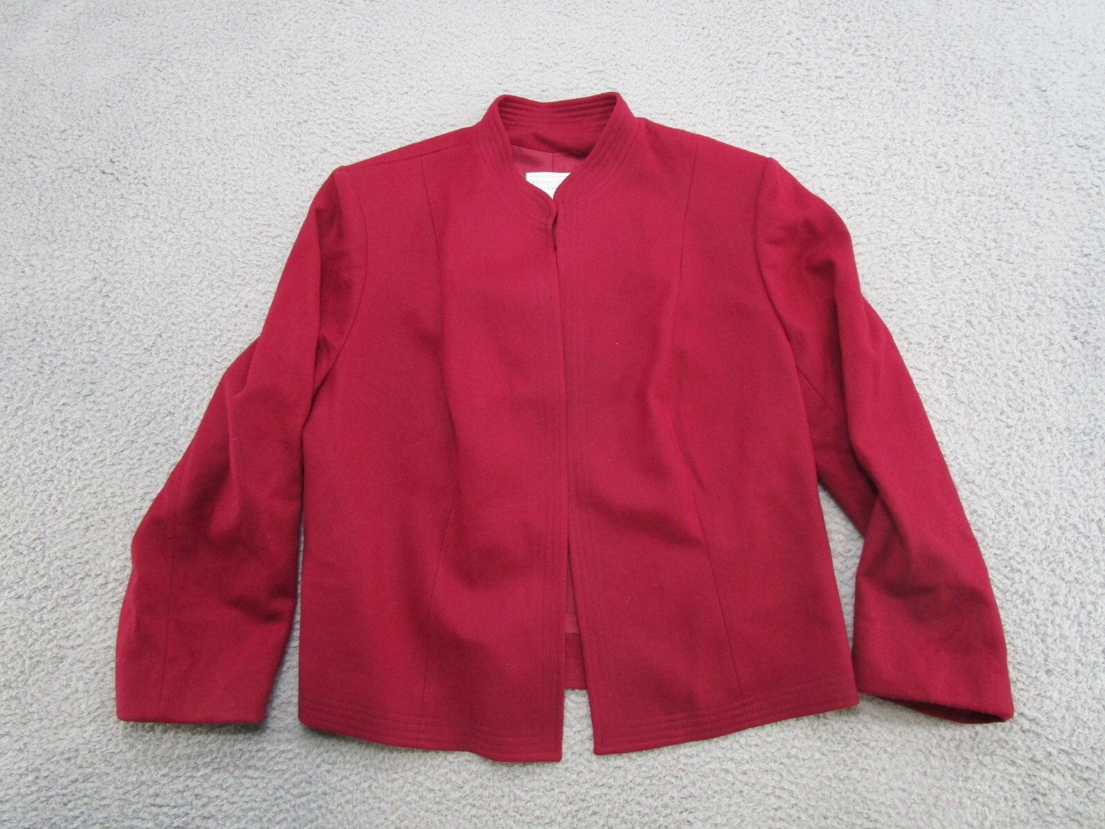 Vintage Pendleton Red Wool Jacket Open Front Line… - image 1