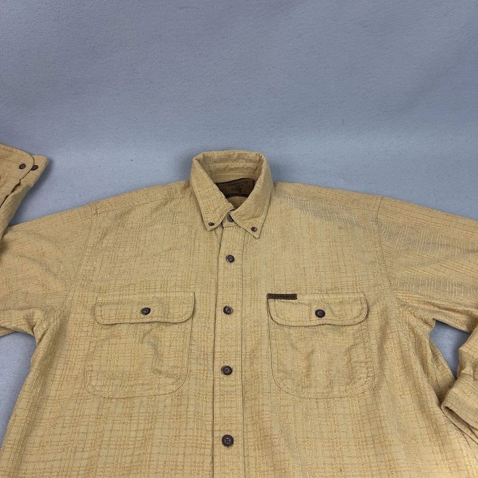 Clearwater Outfitters Shirt Mens Medium Poly Viscose Casual Outdoor Nature Fish - Image 4 of 4