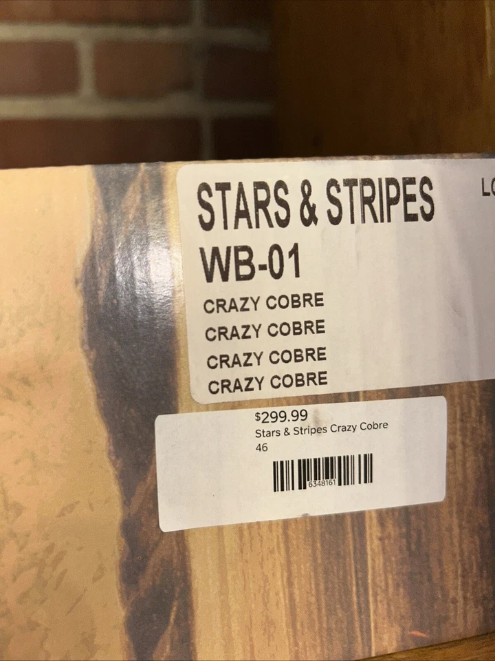 Nuevas Botas de Vaquero de Cuero Hechas a Mano Estrellas y Rayas México Cobre 9.5 Foto 2 de 4