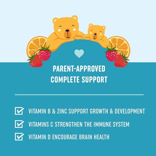 Kids Multivitamin Gummies Vitamins A, B, C, D & Zinc Immunity Growth, 60 gummies - Picture 4 of 7