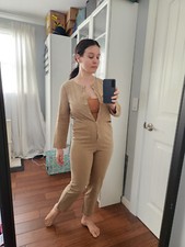 NWT Zara Size 13-14 Kids Brown Linen Blend Romper