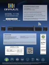 Bravius Audio V-12S Home Theater Soundbar