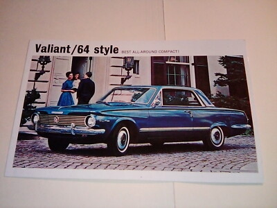 1964 Valiant vintage sales brochure Original Chrysler engine options flyer