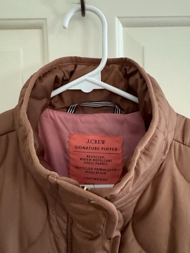 J.Crew Women’s New Quilted Excursion Vest Sz L in Dark Nutmeg - NWOT - Picture 9 of 16