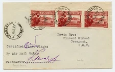 P16/03C E91 27 MAY 1927 AUSTRALIAN FIRST FLIGHT COVERS 3 STAGES FROM CAMOOWEAL