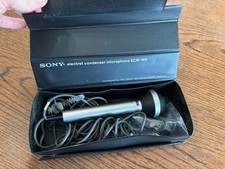 Vintage 1990's Sony Electret ECM-19B condenser cardioid microphone Untested Case
