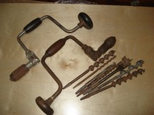 Stanley No 945 & 965N Ratcheting 10 Inch Auger Bit Brace + Irwin 22A Bit + Bits