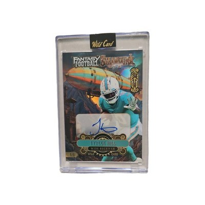 True 1/1 Color Match Tyreek Hill AUTO Zepplin 2026 Wild Card Steampunk Football