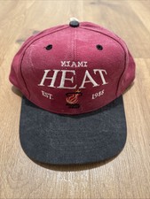 Vintage NBA Miami Heat 90s Snapback Hat Cap Drew Pearson