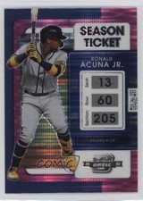 2022 Panini Chronicles Contenders Optic Pink Pulsar Prizm Ronald Acuna Jr 0h29
