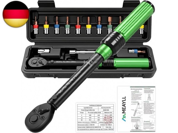 Kleiner DrehmomentschlüSsel Fahrrad Set 1/4 Zoll, 2-24 Nm, 15-Teiliges | Torque-image