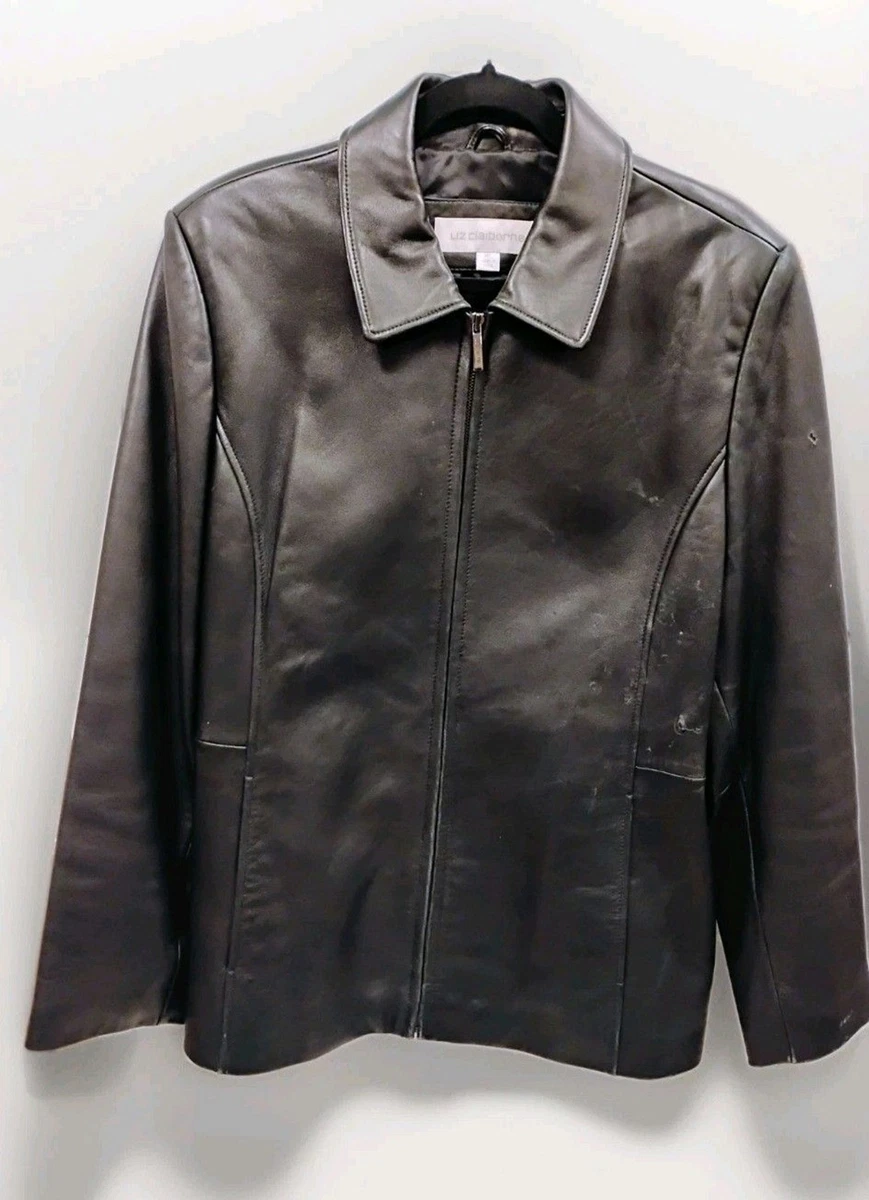 Liz Claiborne Leather Outer Shell Black Coats, Jackets & Vests for