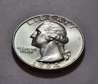 1964 Washington Quarter • 90% Silver •Strong Luster • X123