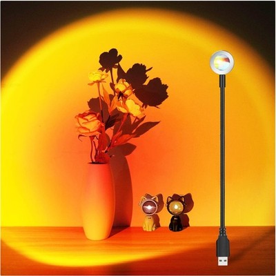 Sunset Projection Lamp mit USB, 360 Grad Drehung, romantische Lichtdeko für W...