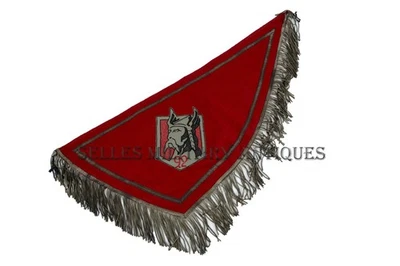 FLAMME DE TAMBOUR 92EME RÉGIMENT D'INFANTERIE WWII - DRAPEAU FANION FRANCE WW2 - Photo 1/4