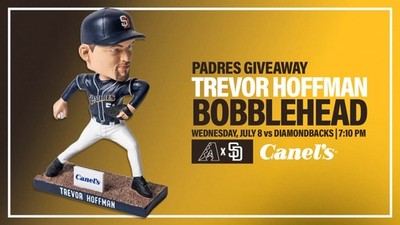 PRESALE HOF  Trevor Hoffman Bobblehead 7/8/2026 SGA San Diego Padres 98 Uniform 