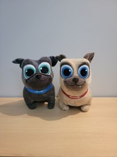Lot Of 2 Disney Jr Puppy Dog Pals Bingo and Rolly Plush Stuffed Animals 11  