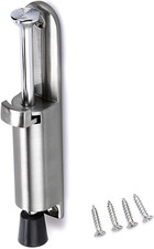 Kickdown Door Stop - Stainless Steel Easy Step Door Stopper, Spring Loaded Teles