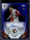 2023 Topps Chrome UEFA Leo Sauer Auto RC Violet Speckle #237/299 Feyenoord