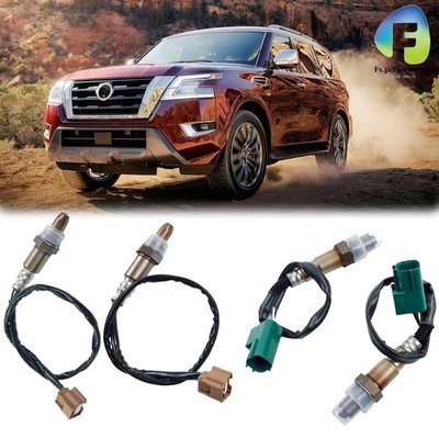 Set of 4 O2 Oxygen Sensor Up+Downstream For Nissan Titan 5.6L V8 2013 2014 2015