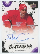 2025-26 UD DETROIT RED WINGS CENTENNIAL Stu Grimson OCTOPUS INK AUTO