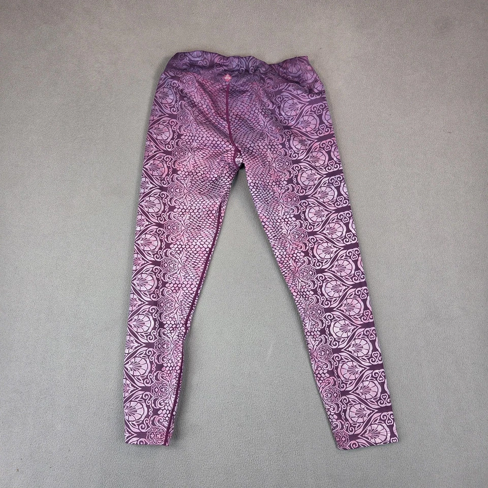 Pantalones prAna Mujer Púrpura Rosa Estampado Yoga Leggings Montados en EE. UU. WAROXA114 Foto 2 de 4