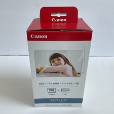 Canon Selphy CP 4x6 Ink Paper Set KP-108IN 108 Sheets 3 Ink Cartridges New