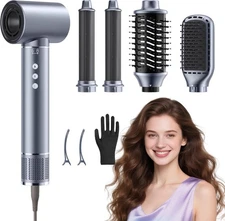 Hair Dryer Brush, 5 in 1 Blow Dryer Brush Set, High-Speed Hot Air Styler, Auto W
