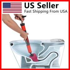 High Pressure Toilet Unblock a Shot,Toilet Plunger,Stainless Toilet Clog Remove