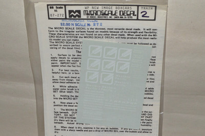 N scale Microscale decals 60-272 Western Pacific RR new image box car