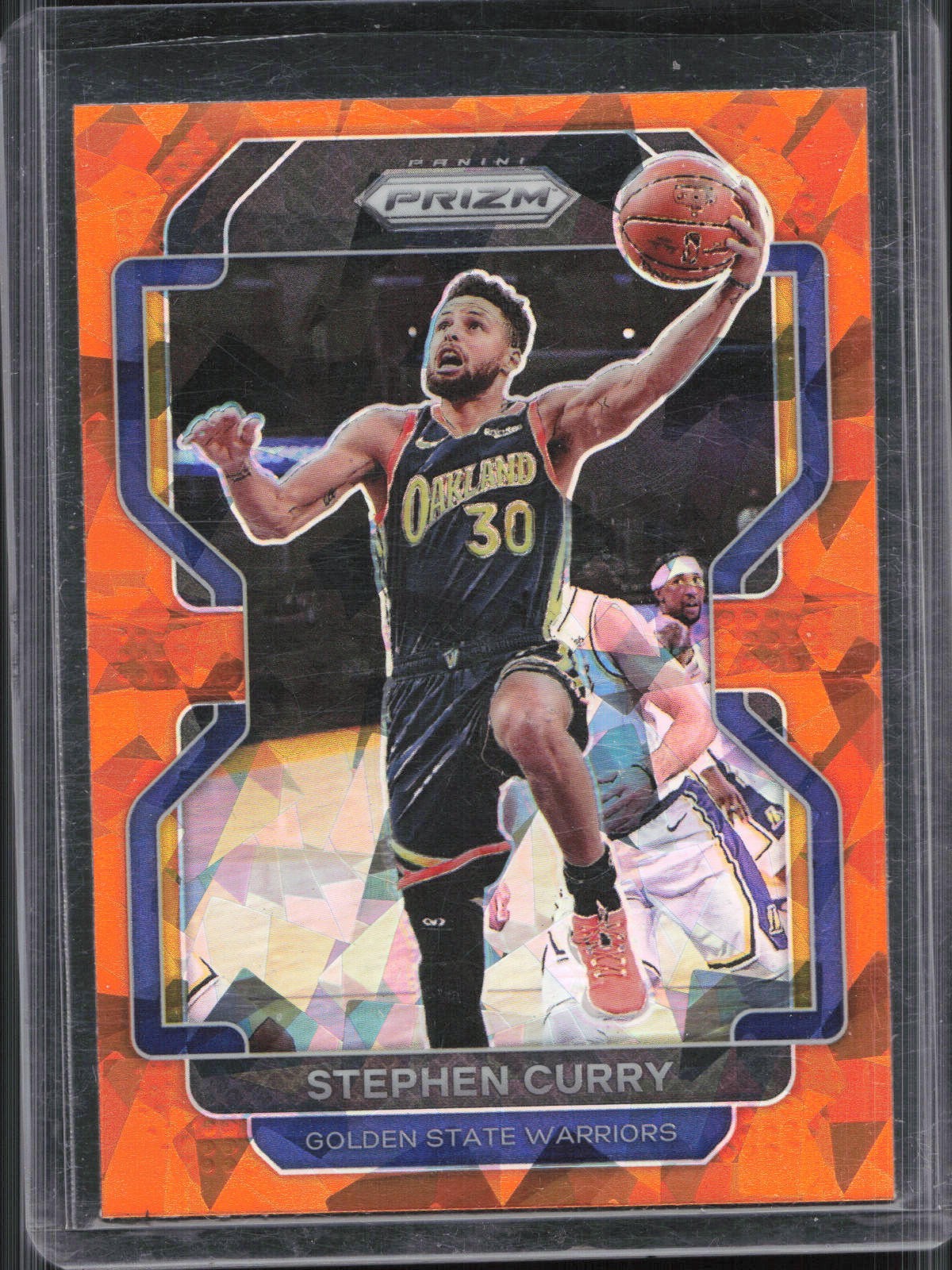 2021-22 Panini Prizm Stephen Curry #154 Orange Ice Prizm Warriors