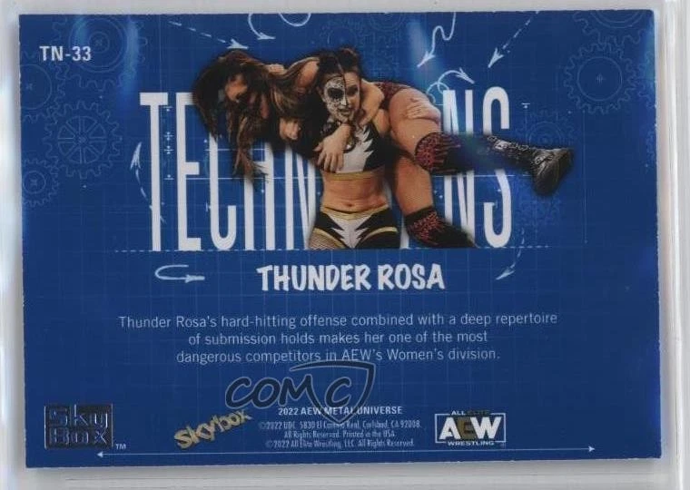 2022 Skybox Metal Universe AEW All Elite Wrestling Technicians Thunder Rosa - Image 2 of 2