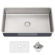 Kraus KA1US32 Dex 32" Undermount Single Basin 16 Gauge Stainless - Stainless