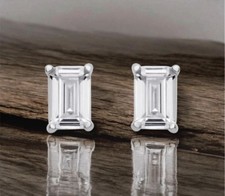 Classic Emerald Cut CZ Earrings