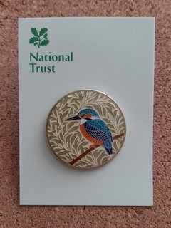 National Trust WIGHTWICK MANOR Kingfisher Charity Pin Badge