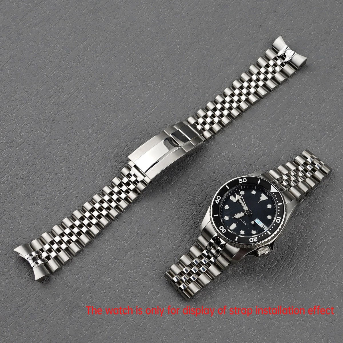 For Seiko 5 Sports SRPK29 31 33 20mm Jubilee Steel Watch Band 