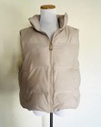 PRIMARK Puffer Vest Crop Lightweight Sleeveless Jacket Gilet Beige L / XL — photo 4