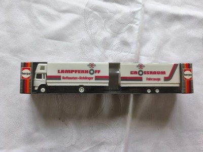 Herpa MAN F8 Jumboplanen Hängerzug  '' Lampferhoff  '' , 1:87 HO, Nr. 829290
