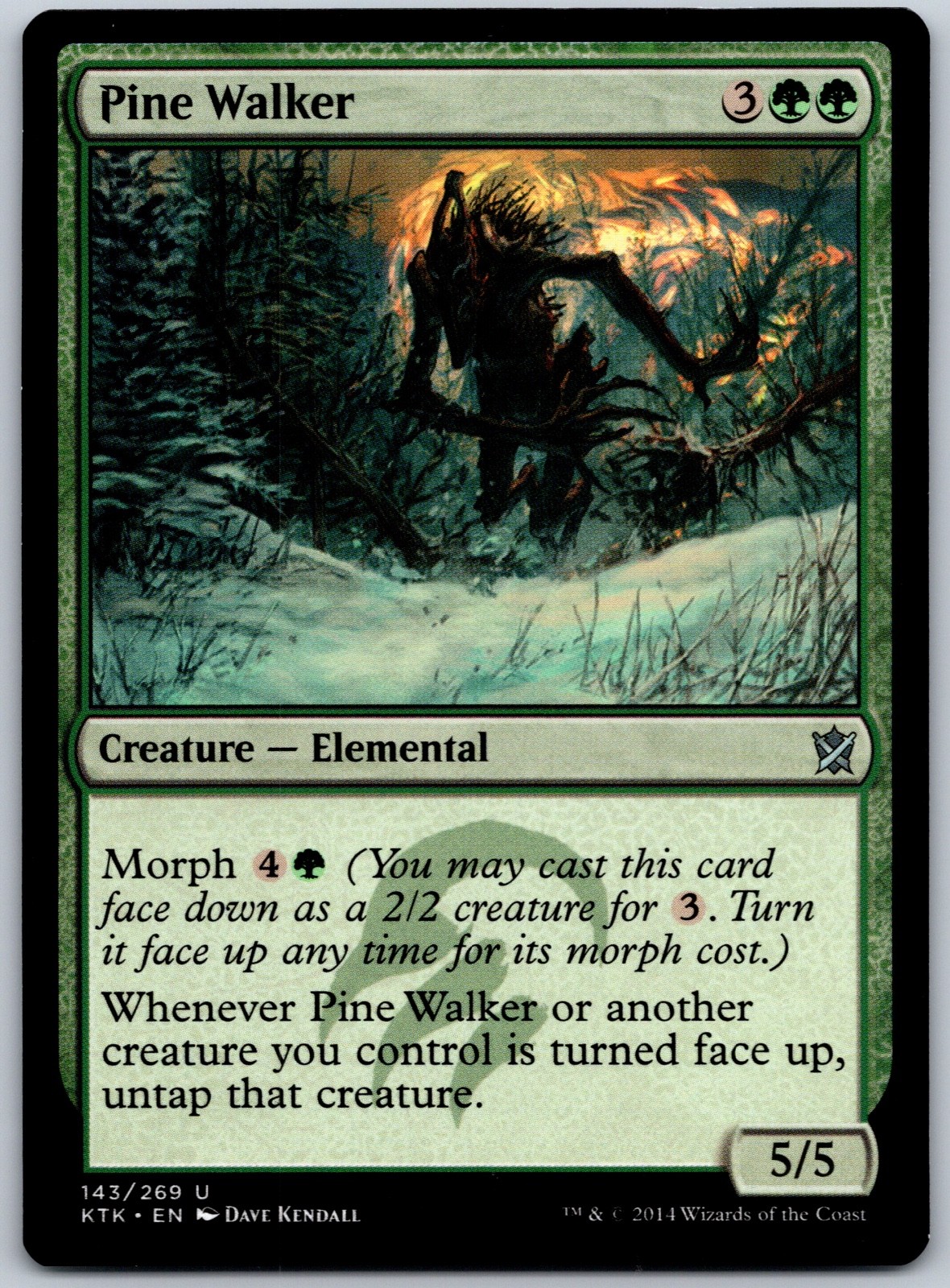 Pine Walker U Khans of Tarkir 143 NM