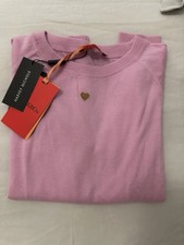 Max  Co Pink Heart Embroidered Cashmere Sweater