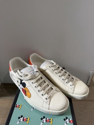 Gucci X Disney Ace Low Micky Mouse Sneaker Ivory 603697 NEW!