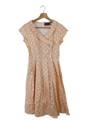 VOODOO VIXEN A-Linien Kleid Damen Kleid Gr. DE 36 nude-weiß Elegant