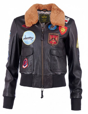 Men's G-1 Flight Tom Cruise Top Gun Black Real Leather Bomber Jacket With Fur
