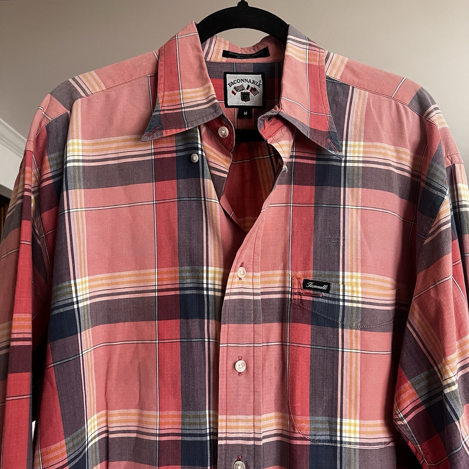 Faconnable Multi-Colored Plaid Button Down / Up S… - image 2